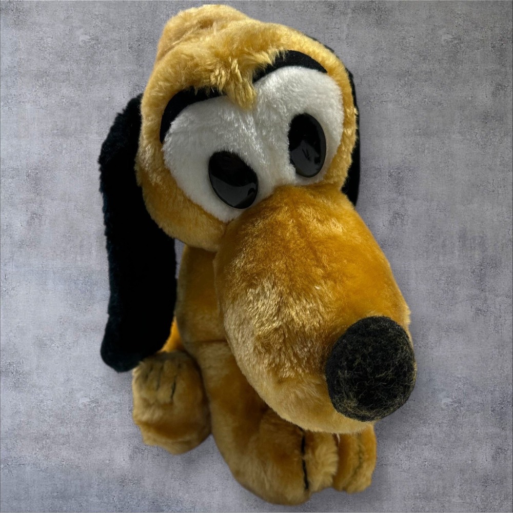 Vintage 1970's Disney PLUTO 12" Plush! Original Pluto Dog‎ Walt Disney Korea